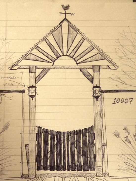 Initial front gate sketch